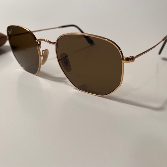 Ray-Ban Hexagonal 54mm Brown Gradient Polarized Sunglasses - Picture 3 of 12